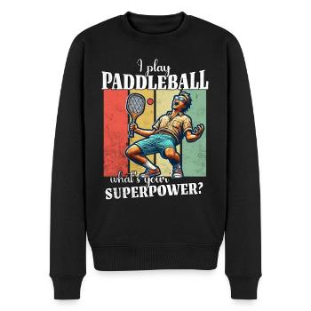 Drôle de dicton de paddleball - Pull Premium bio Homme - noir - Devant - Nico (187cm)