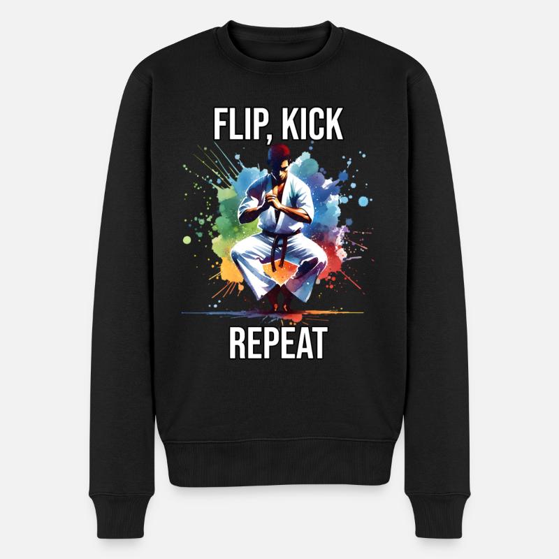 Lustiger Capoeira Spruch - Männer Premium Bio Pullover - Schwarz