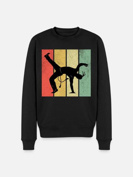 Capoeira Retro - Men's Premium Organic Jumper - black