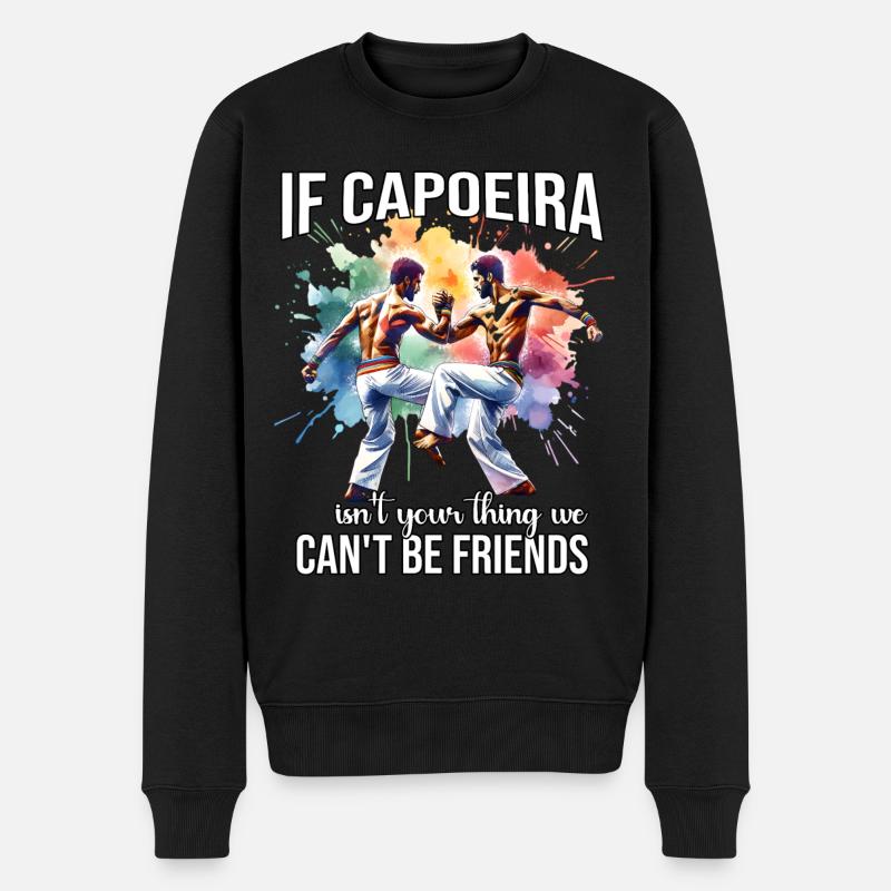 Drôle de dicton de capoeira - Pull Premium bio Homme - noir
