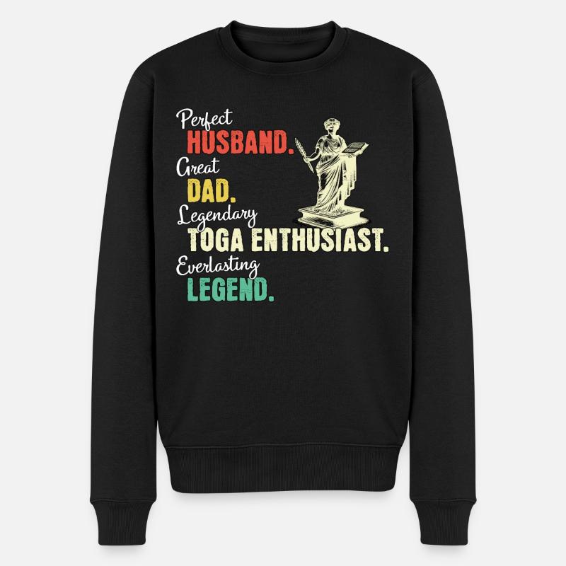 Toga Papa - Männer Premium Bio Pullover - Schwarz