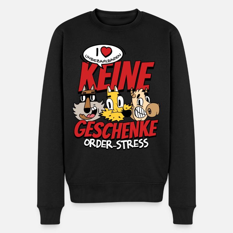 Keine Geschenke - Männer Premium Bio Pullover - Schwarz
