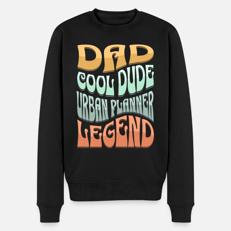 Dad City Planner - Pull Premium bio Homme - noir