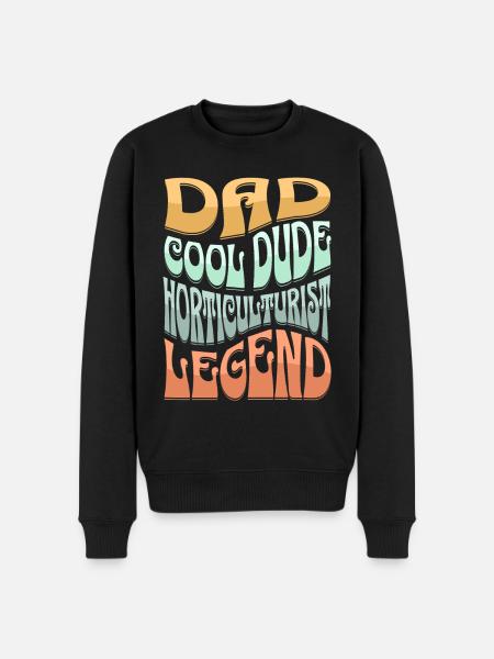 Papa Gartenbauer - Männer Premium Bio Pullover - Schwarz