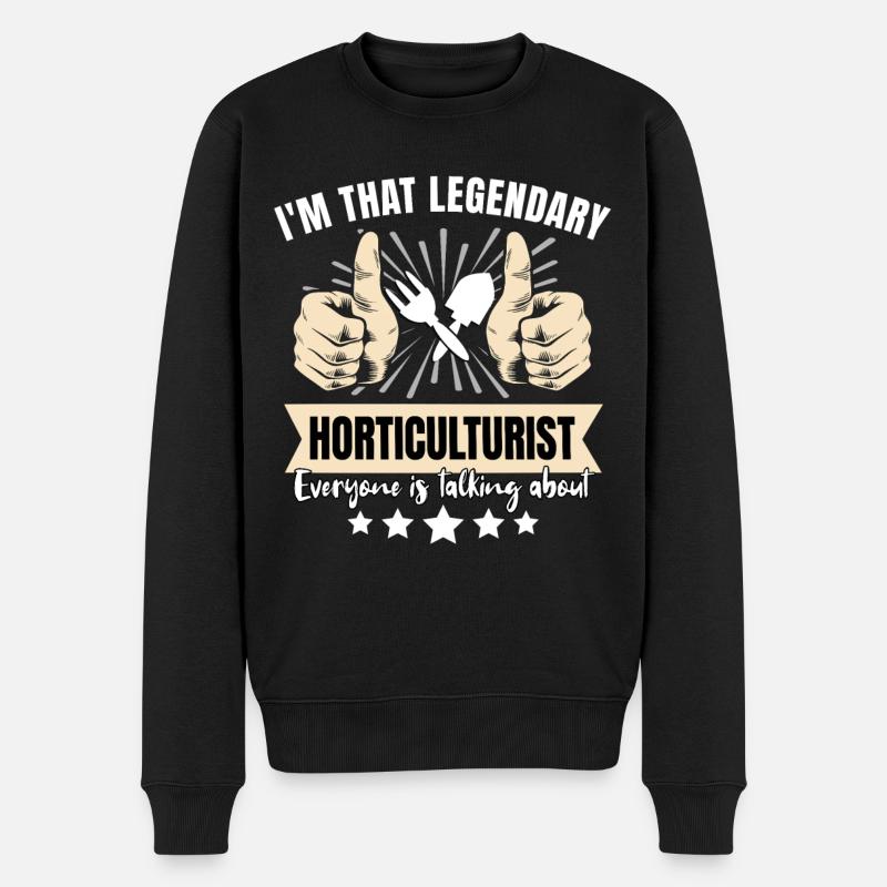 Legendärer Gartenbauer - Männer Premium Bio Pullover - Schwarz