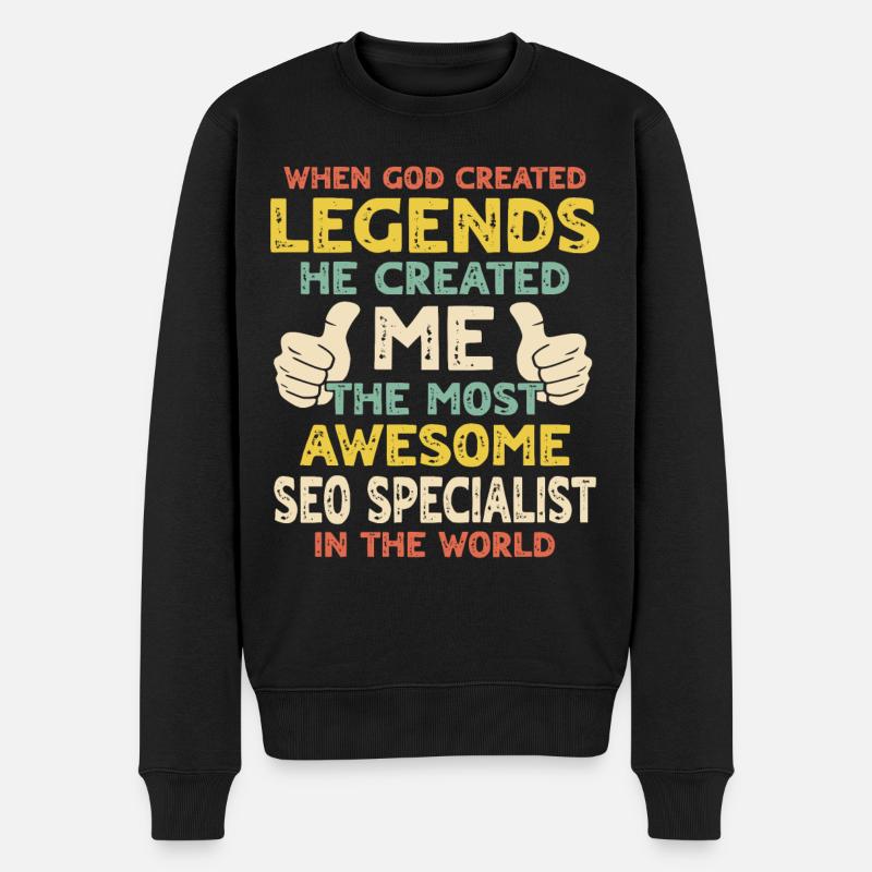 SEO Manager - Männer Premium Bio Pullover - Schwarz