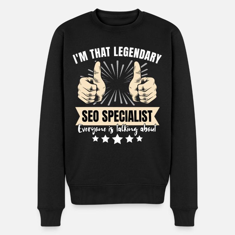 Legendärer SEO Manager - Männer Premium Bio Pullover - Schwarz