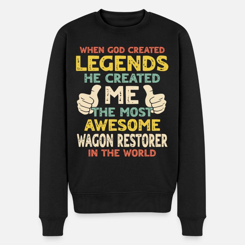 Wagenrestaurator - Männer Premium Bio Pullover - Schwarz