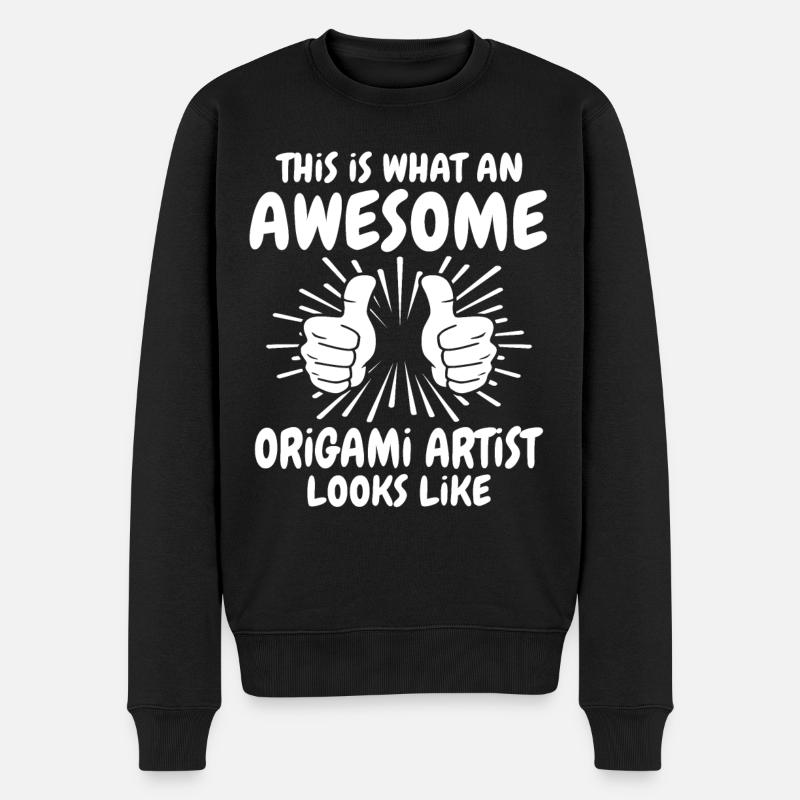 Origami - Pull Premium bio Homme - noir