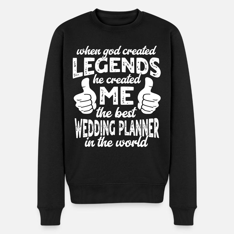Best Wedding Planner Legend - Men's Premium Organic Jumper - black