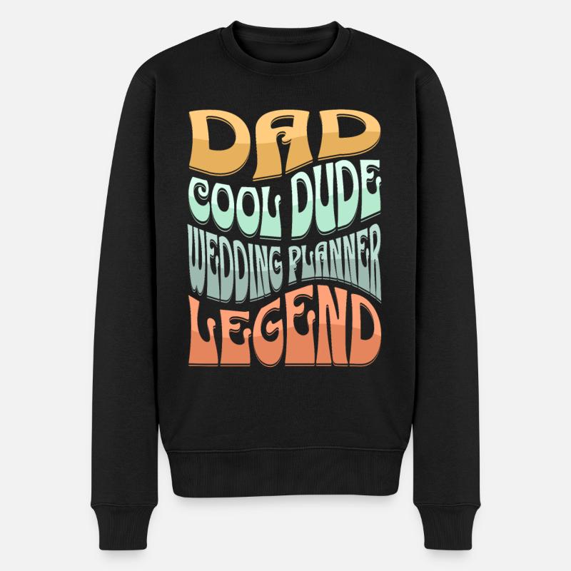 Papa Wedding Planner - Pull Premium bio Homme - noir