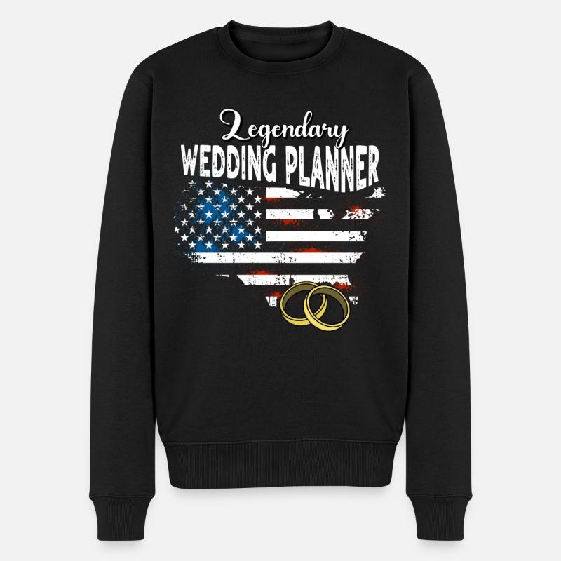 Wedding Planner US - Pull Premium bio Homme - noir
