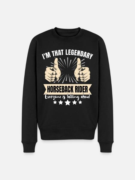 Legendary Horseman Rider - Men's Premium Organic Jumper - black