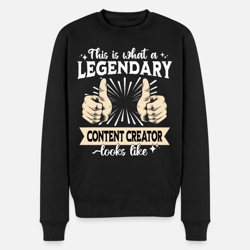 Legendary Content Creator - Men's Premium Organic Jumper - black