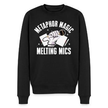 Poetry Slam Metapher Magie Slam Poetry - Männer Premium Bio Pullover - Schwarz - Vorne - Nico (187cm)