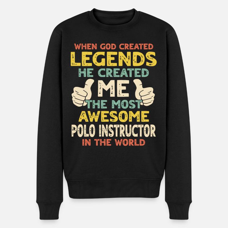 Entraîneur de polo - Pull Premium bio Homme - noir