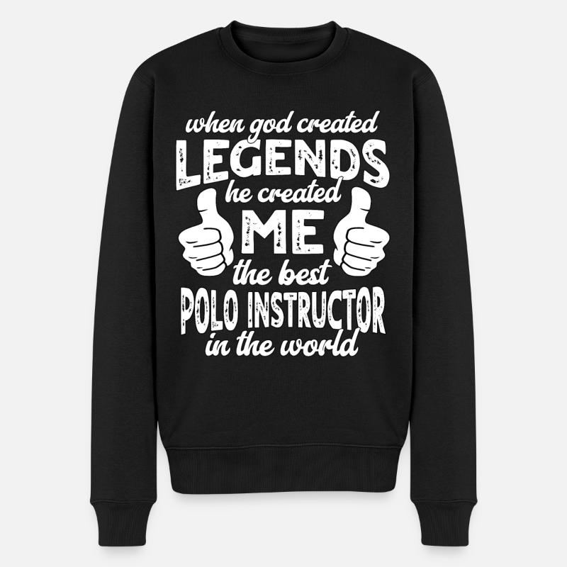 Bester Polo Trainer Legende - Männer Premium Bio Pullover - Schwarz