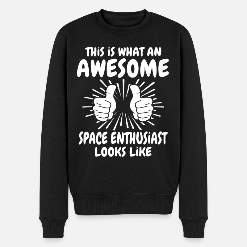 Passionné de l’espace - Pull Premium bio Homme - noir