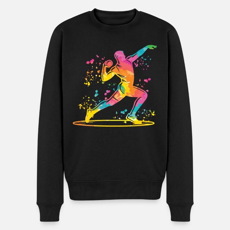 Lanceur de poids Colorsplash Lancer de poids - Pull Premium bio Homme - noir