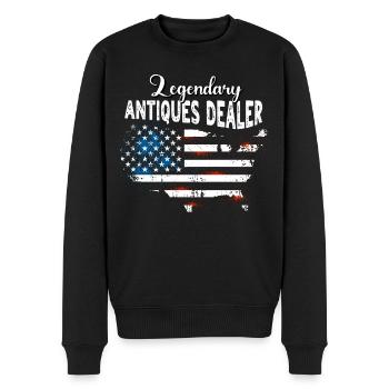Antiquitätenhändler US - Männer Premium Bio Pullover - Schwarz - Vorne - Nico (187cm)