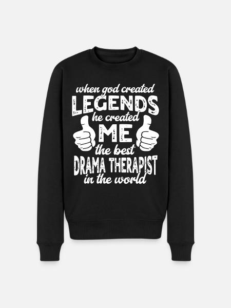 Bester Dramatherapeut Legende - Männer Premium Bio Pullover - Schwarz
