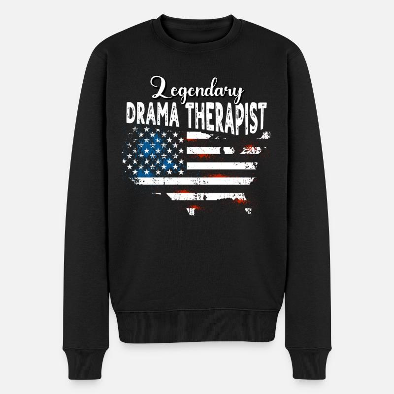Dramatherapeut US - Männer Premium Bio Pullover - Schwarz