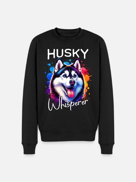 Sled Dog Whisperer Husky - Men's Premium Organic Jumper - black