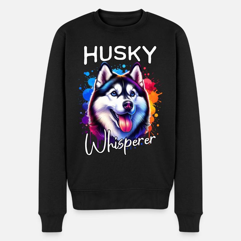 Chien de traîneau Whisperer Husky - Pull Premium bio Homme - noir