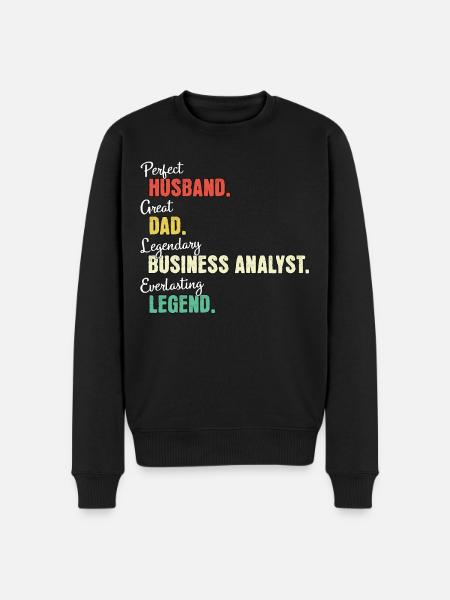 Papa analyste d’affaires - Pull Premium bio Homme - noir