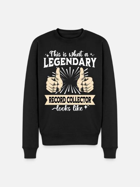 Collectionneur de disques légendaire - Pull Premium bio Homme - noir