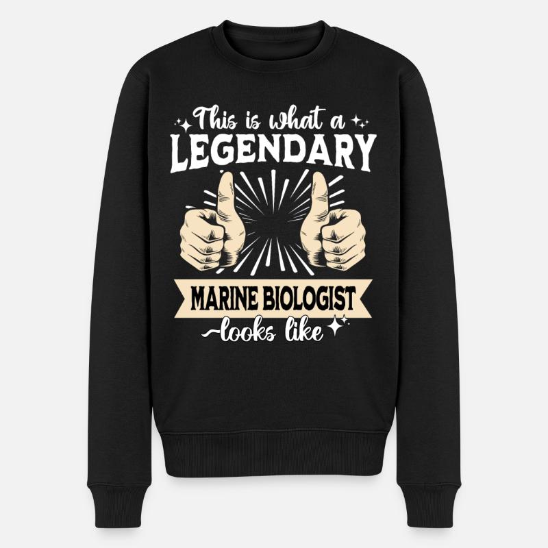 Biologiste marin légendaire - Pull Premium bio Homme - noir