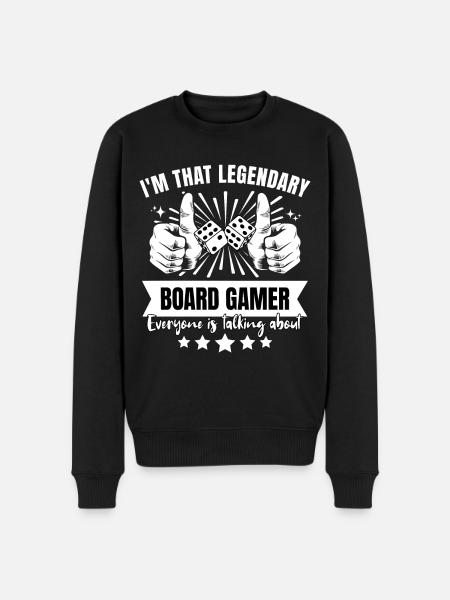 Legendary Board Gamer Legend - Men's Premium Organic Jumper - black