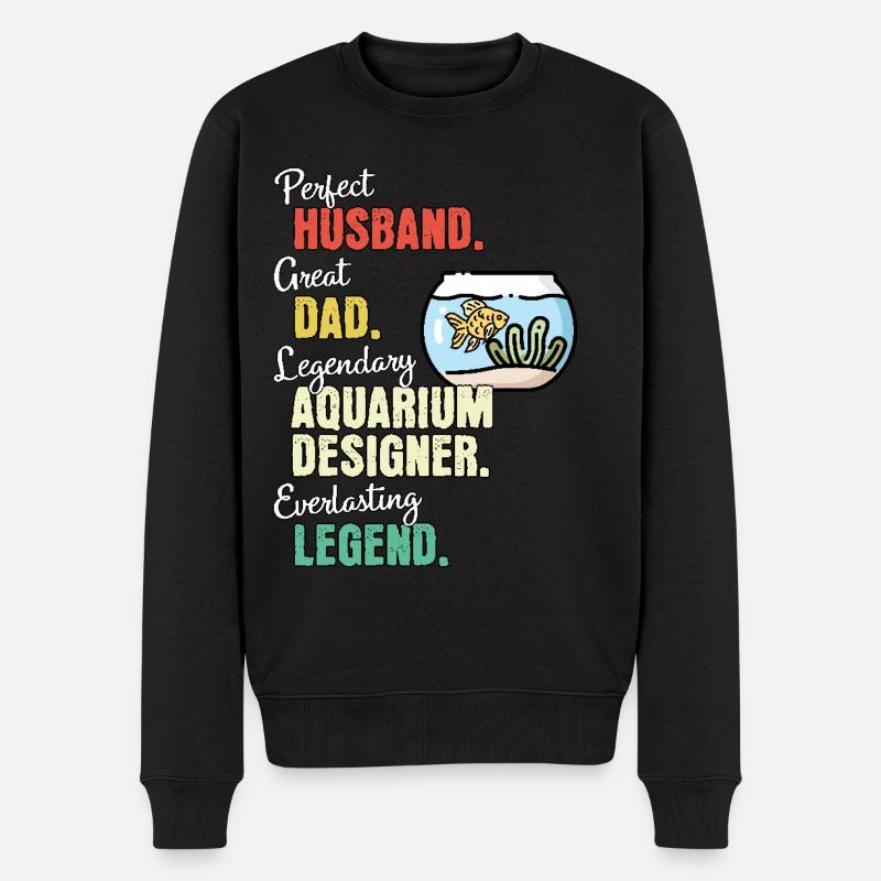 Papa concepteur d’aquarium - Pull Premium bio Homme - noir