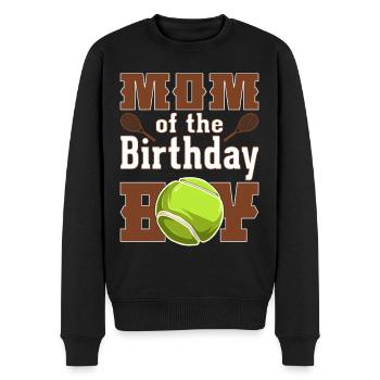Mutter Des Geburtstagskindes Tennis Party Familie - Männer Premium Bio Pullover - Schwarz - Vorne - Nico (187cm)