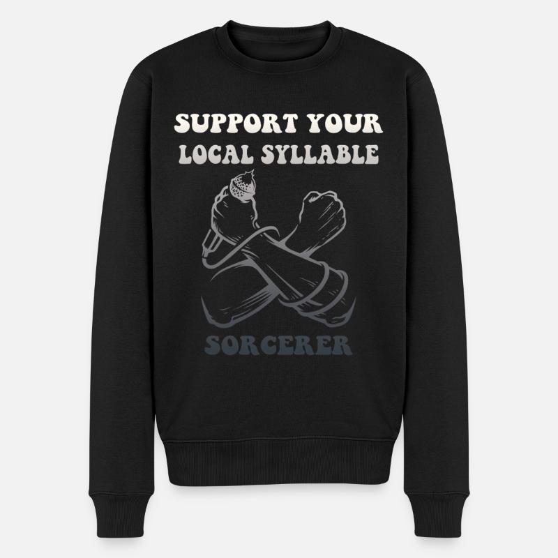 Syllabe Magicien Poésie Slam - Pull Premium bio Homme - noir