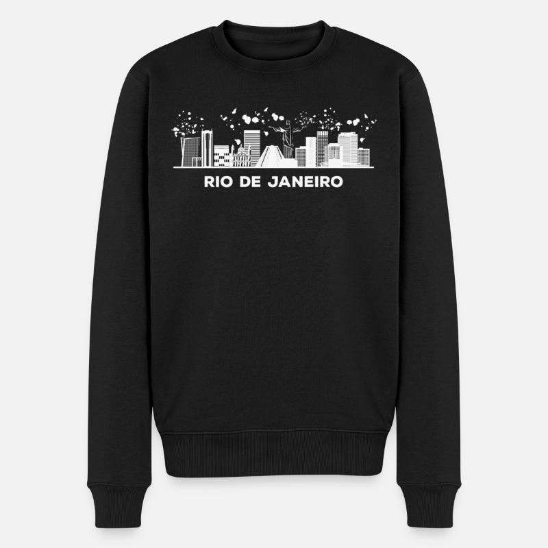 Fluminese Skyline Rio De Janeiro - Pull Premium bio Homme - noir