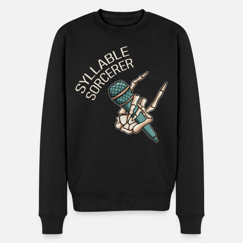 Silbenzauberer Poetry Slam - Männer Premium Bio Pullover - Schwarz