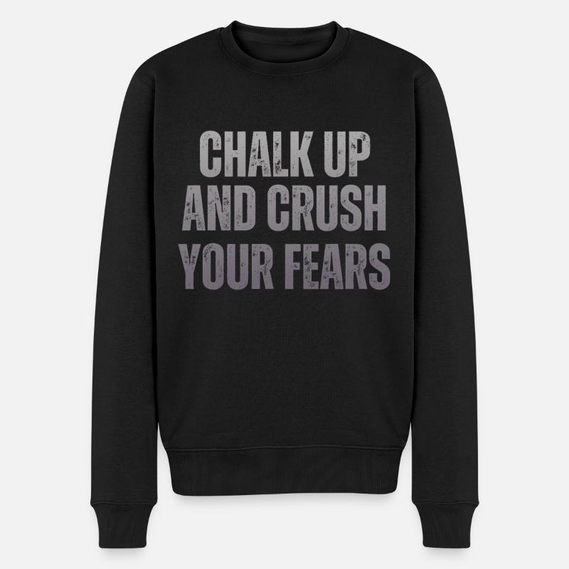 Bouldern Chalk Up Boulderer - Männer Premium Bio Pullover - Schwarz
