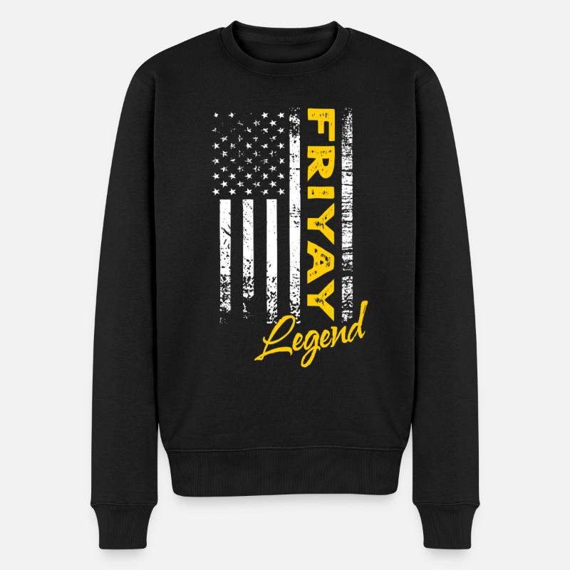Friyay Legend - Men's Premium Organic Jumper - black