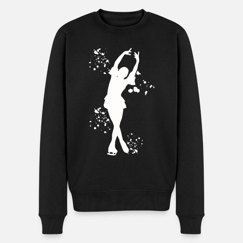 Eiskunstläufer Schlittschuhlaufen Eiskunstlauf - Männer Premium Bio Pullover - Schwarz
