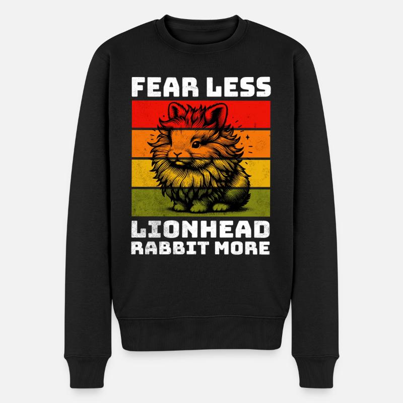 Lapin Tête de Lion Löwenkopfkaninchen - Pull Premium bio Homme - noir