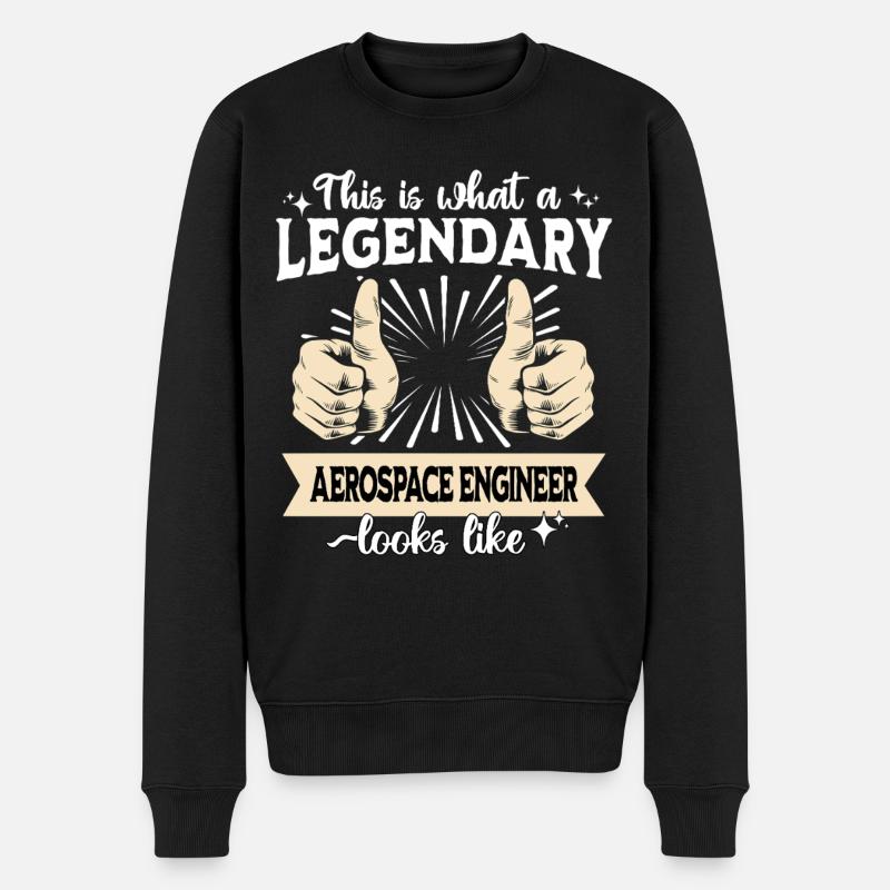 Legendary aeronautical engineer - Men's Premium Organic Jumper - black