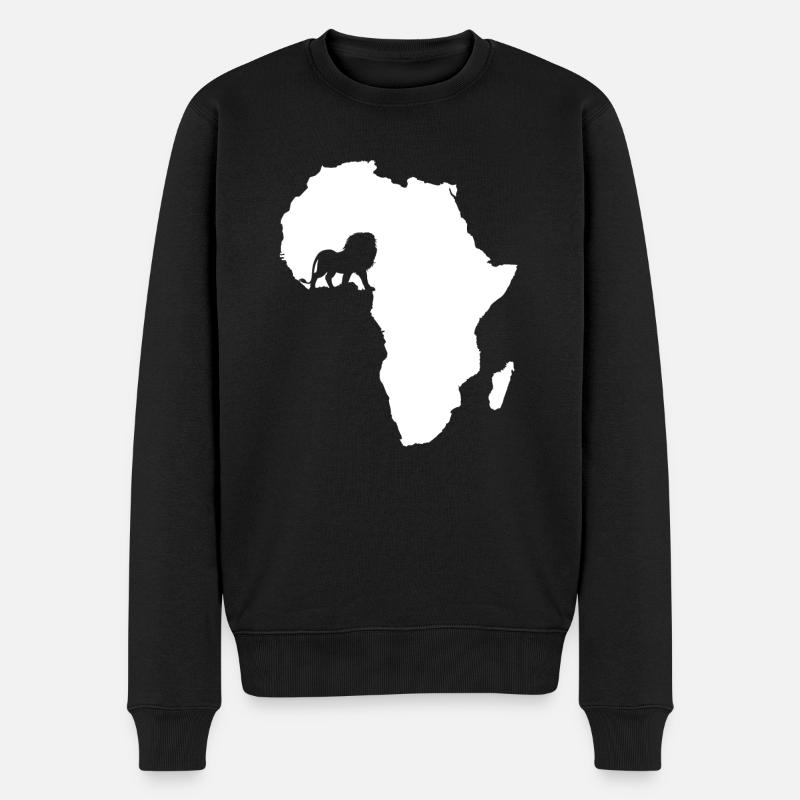 Safari de lion d'Afrique - Pull Premium bio Homme - noir