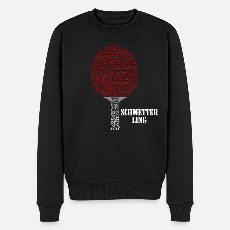 Tischtennis - Männer Premium Bio Pullover - Schwarz