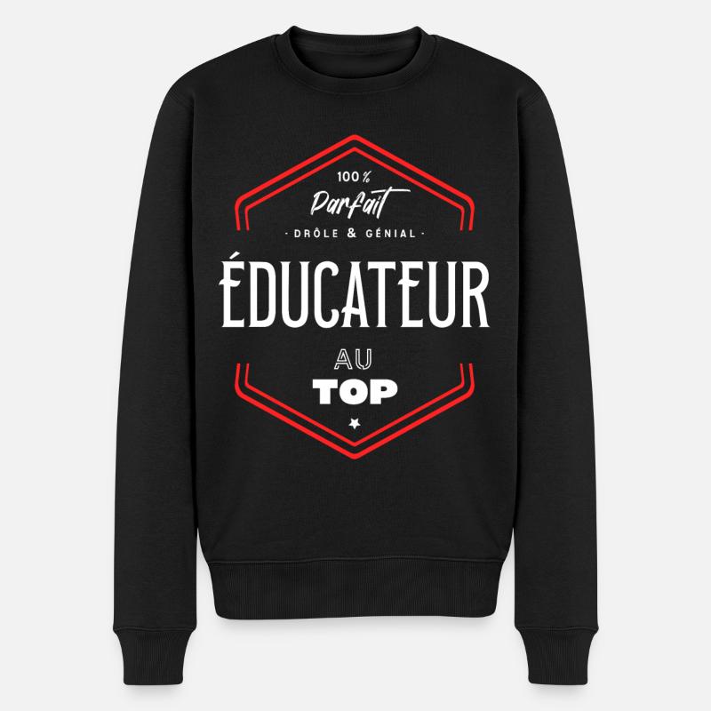 Educateur parfait et au top - Pull Premium bio Homme - noir