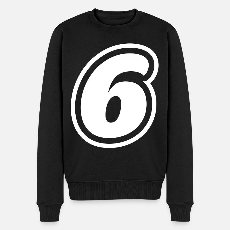 6 Symbole numérique - Pull Premium bio Homme - noir