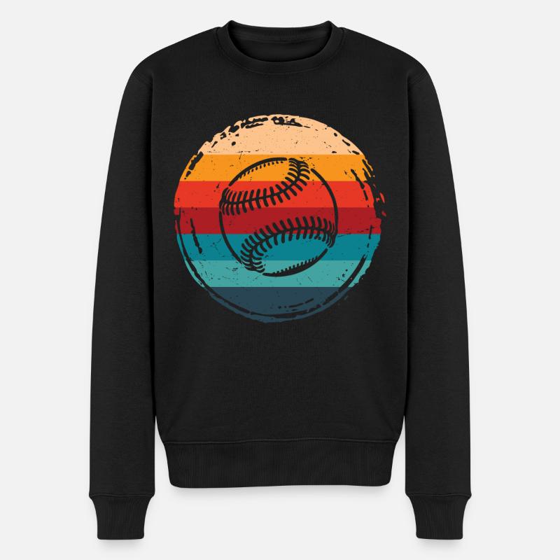 Cercle Grunge Rétro Baseball - Pull Premium bio Homme - noir