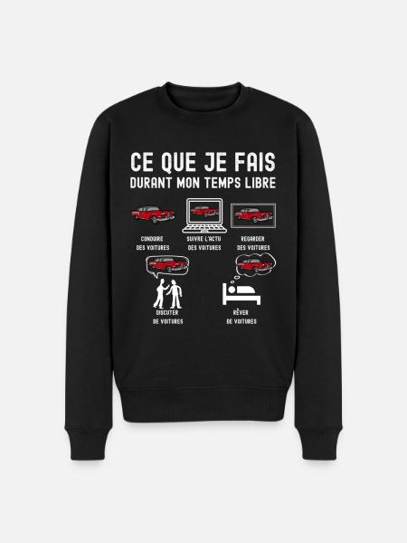 J'peux pas j'ai voiture homme passion voiture - Pull Premium bio Homme - noir