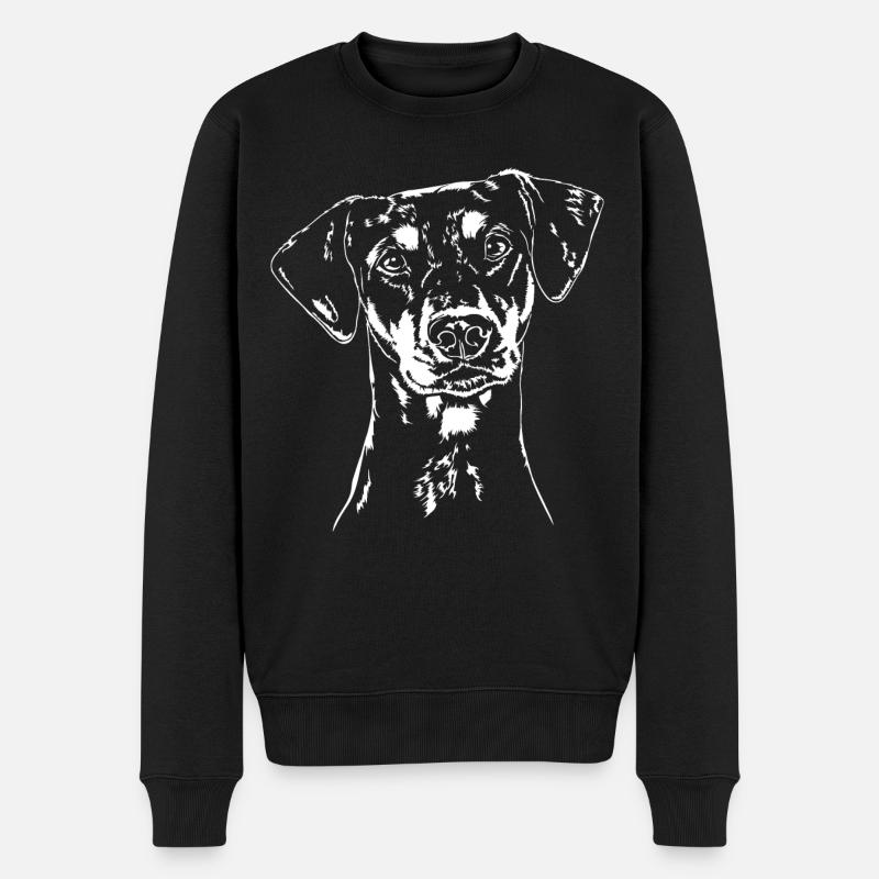 DEUTSCHER PINSCHER Hund Hunde Wilsigns - Männer Premium Bio Pullover - Schwarz