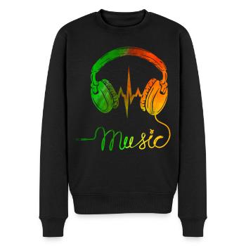 Reggae Musique Afrique Jamaica Rastafari - Pull Premium bio Homme - noir - Devant - Nico (187cm)